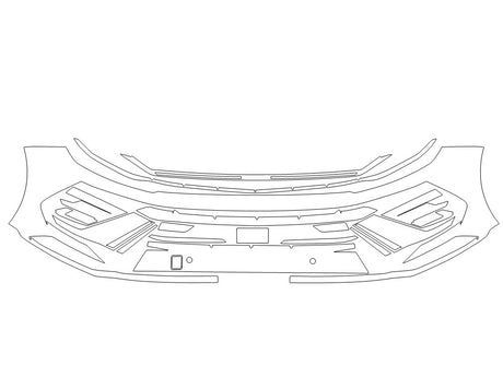 sonata Avery Dennison Clear Bra Bumper Precut PPF Diagram