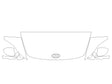 sonata 3M Clear Bra Hood Precut PPF Diagram
