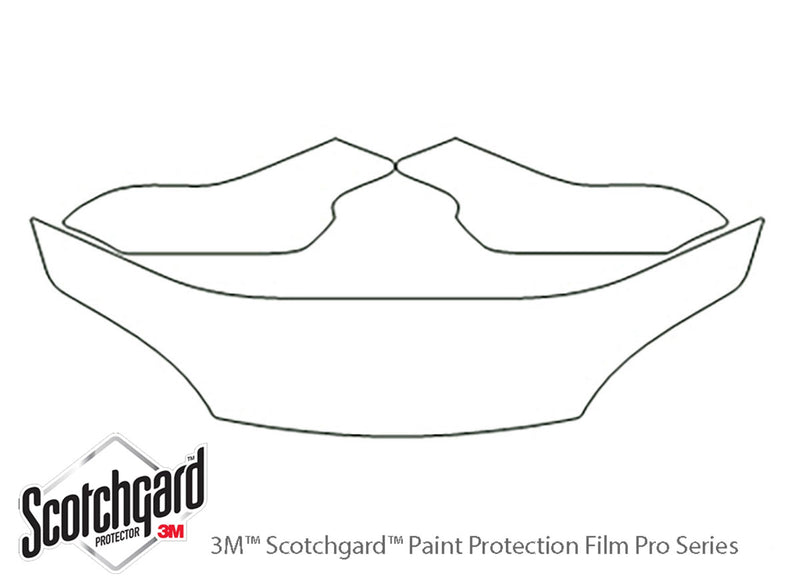tiburon 3M Clear Bra Hood Precut PPF Diagram
