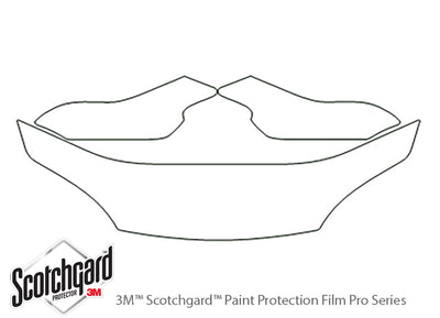tiburon 3M Clear Bra Hood Precut PPF Diagram