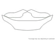 tiburon 3M Clear Bra Hood Precut PPF Diagram