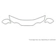 tiburon Avery Dennison Clear Bra Hood Precut PPF Diagram
