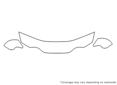 tiburon Avery Dennison Clear Bra Hood Precut PPF Diagram