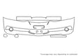 tiburon 3M Clear Bra Bumper Precut PPF Diagram