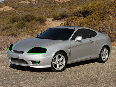 hyundai tiburon 2003-2004 Headlight Tint Location