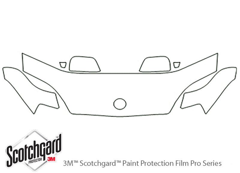 tiburon 3M Clear Bra Hood Precut PPF Diagram