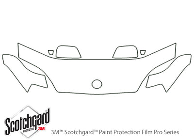 tiburon 3M Clear Bra Hood Precut PPF Diagram