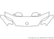 tiburon Avery Dennison Clear Bra Hood Precut PPF Diagram