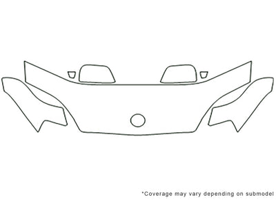 tiburon Avery Dennison Clear Bra Hood Precut PPF Diagram