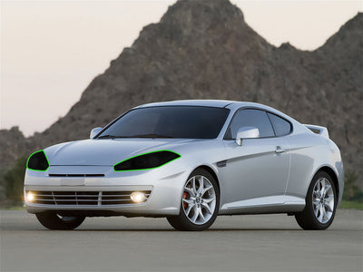 hyundai tiburon 2005-2006 Headlight Tint Location