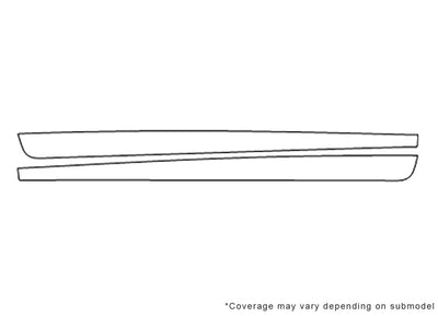 tiburon 3M Clear Bra Door Cup Precut PPF Diagram