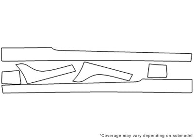 tiburon 3M Clear Bra Door Cup Precut PPF Diagram