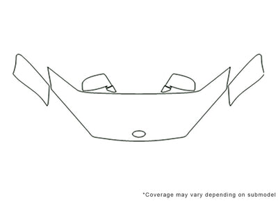 tiburon 3M Clear Bra Hood Precut PPF Diagram