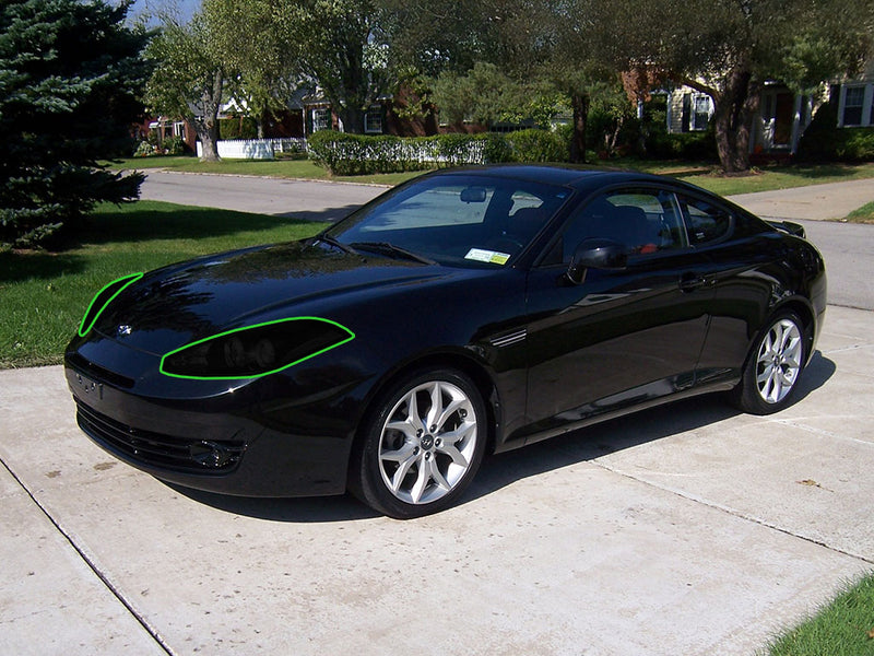 hyundai tiburon 2007-2008 Headlight Tint Location