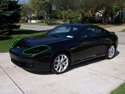 hyundai tiburon 2007-2008 Headlight Tint Location