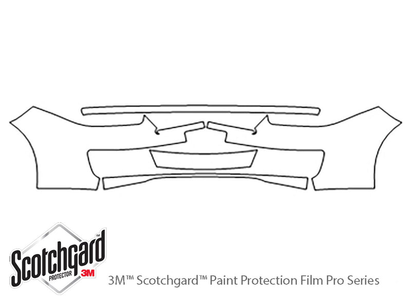 tiburon 3M Clear Bra Bumper Precut PPF Diagram