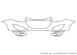 tucson Avery Dennison Clear Bra Bumper Precut PPF Diagram