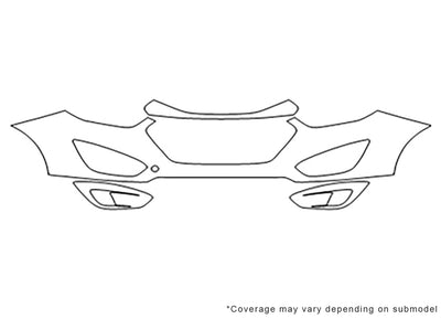 tucson Avery Dennison Clear Bra Bumper Precut PPF Diagram