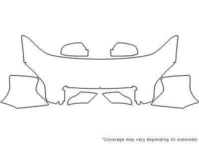 tucson Avery Dennison Clear Bra Hood Precut PPF Diagram