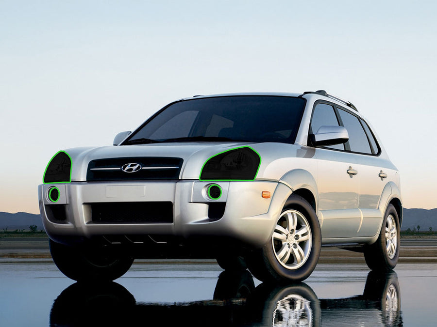 hyundai tucson 2005-2009 Headlight Tint Location