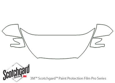 tucson 3M Clear Bra Hood Precut PPF Diagram