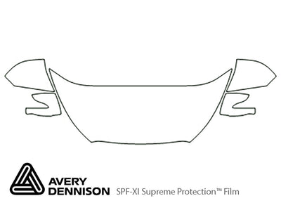 tucson Avery Dennison Clear Bra Hood Precut PPF Diagram