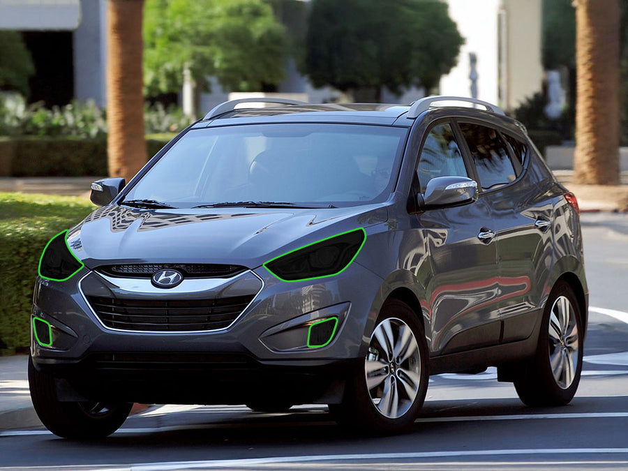 hyundai tucson 2010-2015 Headlight Tint Location