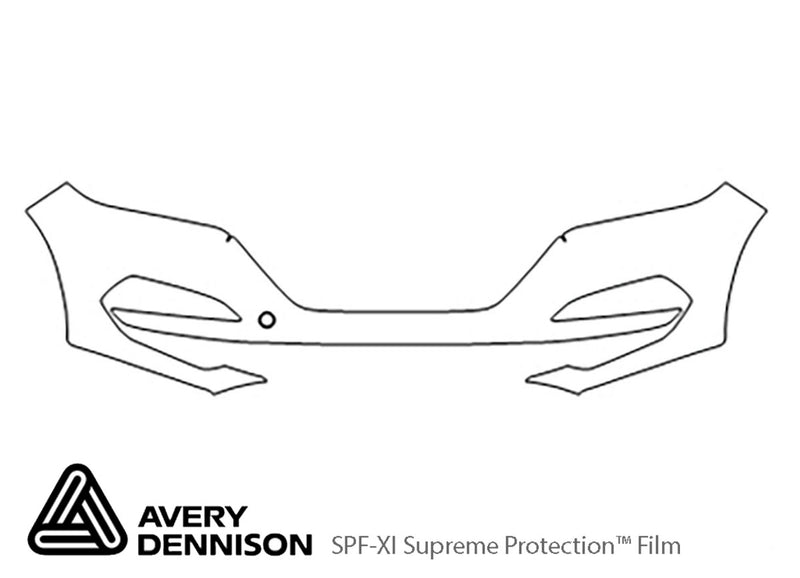 tucson Avery Dennison Clear Bra Bumper Precut PPF Diagram