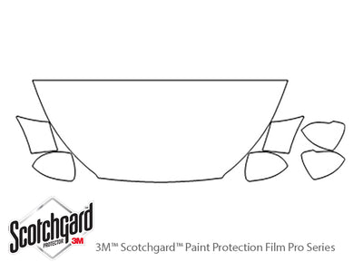 tucson 3M Clear Bra Hood Precut PPF Diagram