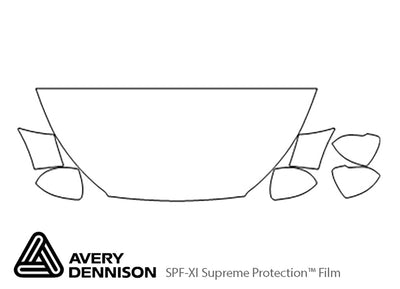 tucson Avery Dennison Clear Bra Hood Precut PPF Diagram