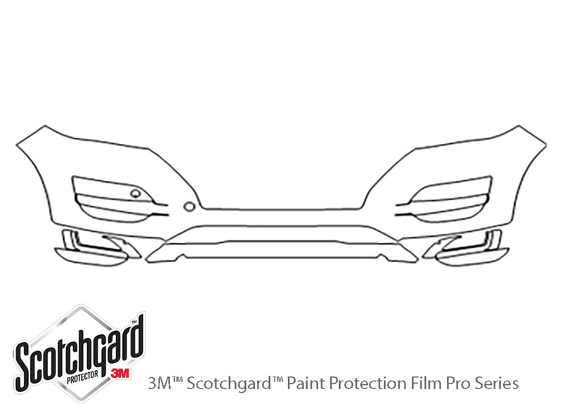 tucson 3M Clear Bra Bumper Precut PPF Diagram