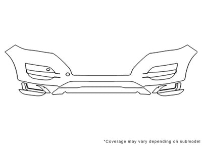 tucson Avery Dennison Clear Bra Bumper Precut PPF Diagram