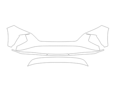 tucson 3M Clear Bra Bumper Precut PPF Diagram