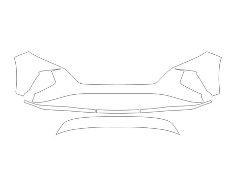 tucson Avery Dennison Clear Bra Bumper Precut PPF Diagram