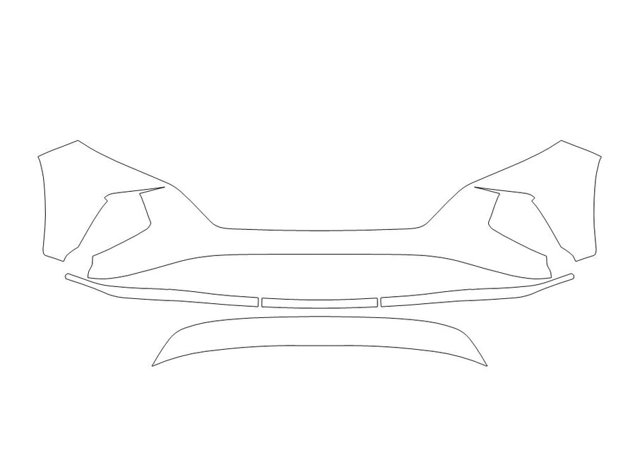 tucson Avery Dennison Clear Bra Bumper Precut PPF Diagram