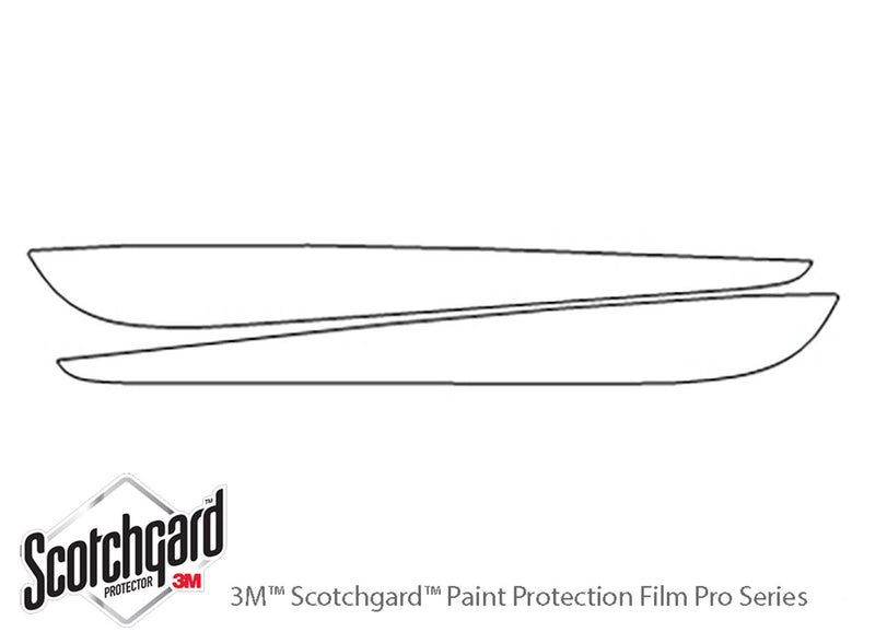 veloster 3M Clear Bra Door Cup Precut PPF Diagram
