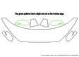 veloster 3M Clear Bra Hood Precut PPF Diagram