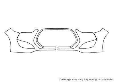 veloster Avery Dennison Clear Bra Bumper Precut PPF Diagram