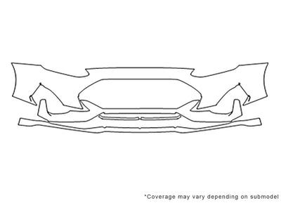 veloster 3M Clear Bra Bumper Precut PPF Diagram