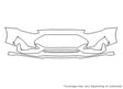 veloster Avery Dennison Clear Bra Bumper Precut PPF Diagram