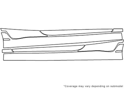 veloster Avery Dennison Clear Bra Door Splash Precut PPF Diagram