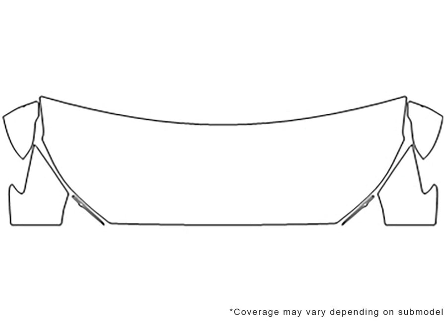 veloster 3M Clear Bra Hood Precut PPF Diagram