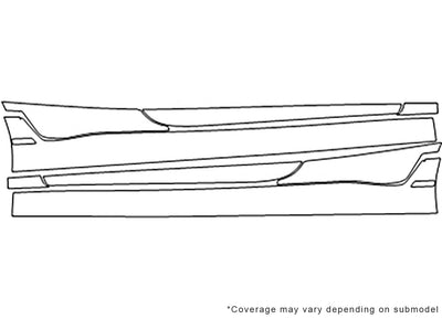 veloster Avery Dennison Clear Bra Door Cup Precut PPF Diagram