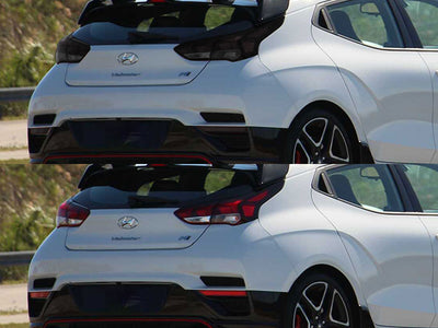 veloster Before and After Smoked Taillights