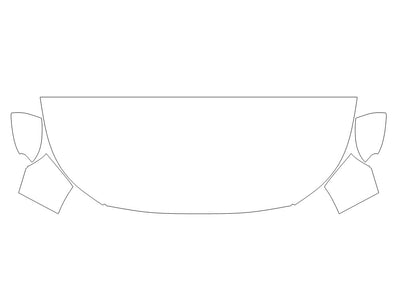 venue 3M Clear Bra Hood Precut PPF Diagram