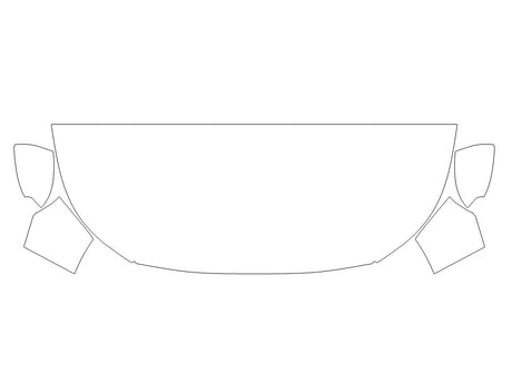 venue 3M Clear Bra Hood Precut PPF Diagram