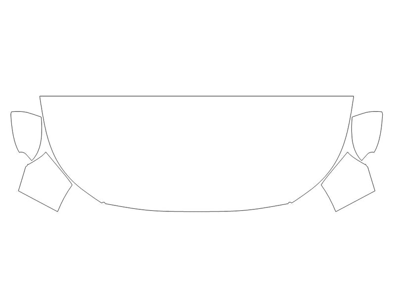 venue Avery Dennison Clear Bra Hood Precut PPF Diagram