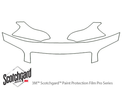 xg300 3M Clear Bra Hood Precut PPF Diagram