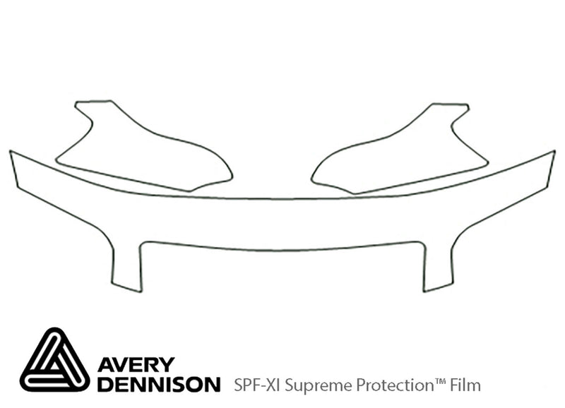 xg300 Avery Dennison Clear Bra Hood Precut PPF Diagram
