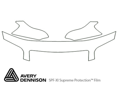 xg300 Avery Dennison Clear Bra Hood Precut PPF Diagram
